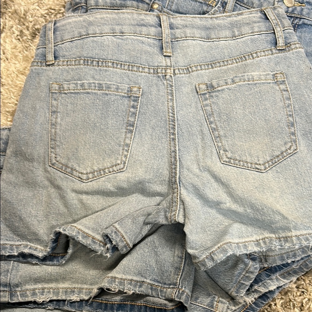 art class Blue Distressed Denim Shorts - Picture 2 of 3